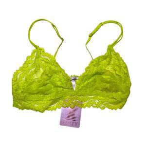 Savage X Fenty Dotted Mesh Bralette Fuji Apple Green Size Large